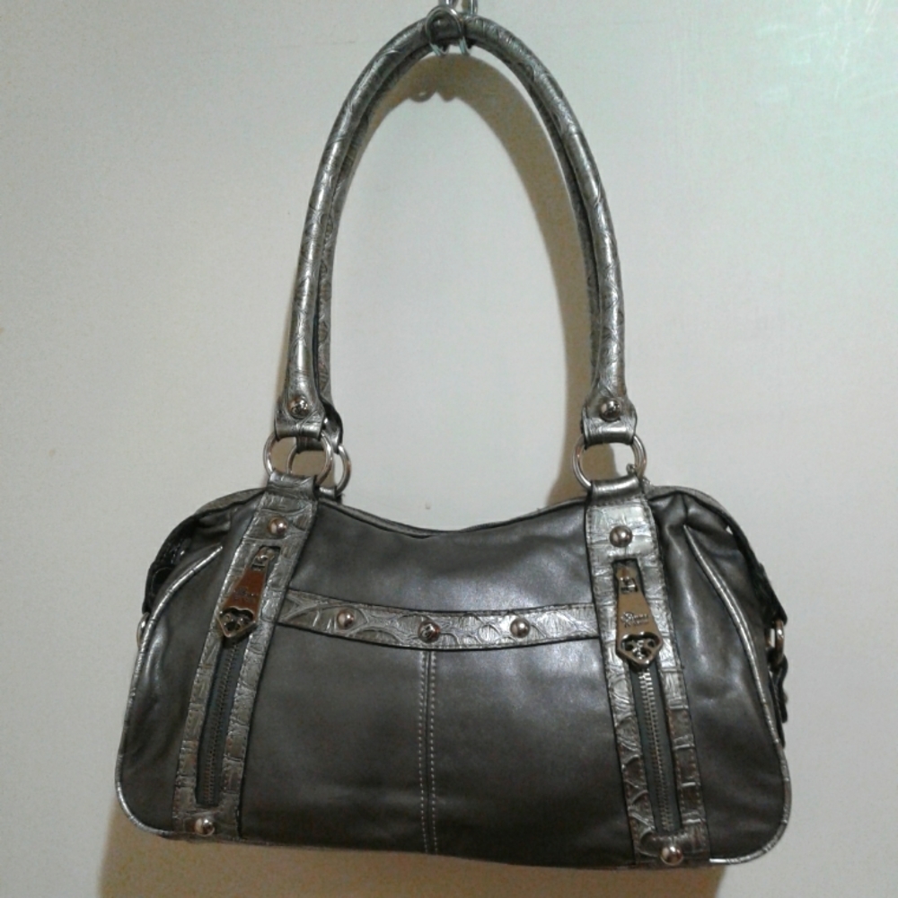 🌺 DeRossi Metallic Studded Satchel/Bag/Purse